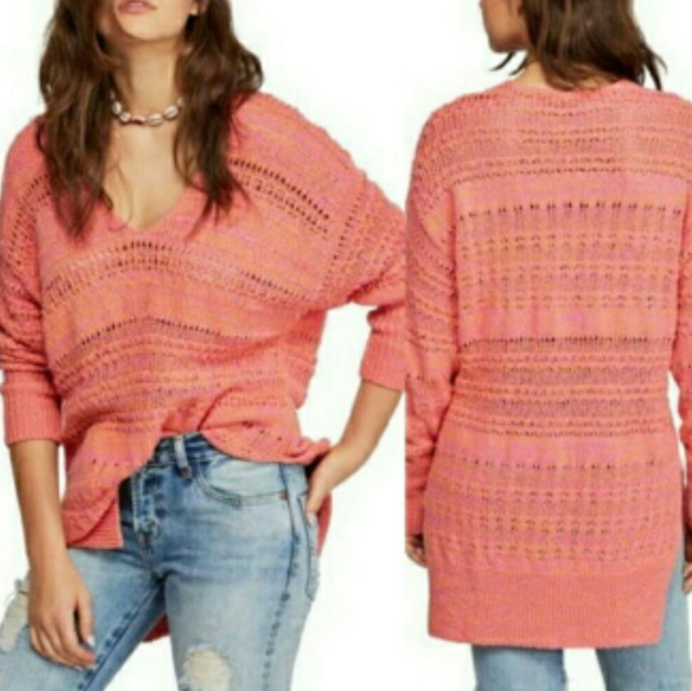 Free People Hot Tropics V-Neck Sweater - Picture 3 of 15